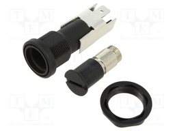 Fuse holder; cylindrical fuses; 5x20mm; 16A; Mounting: on panel