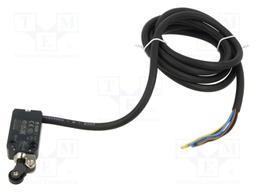 Limit switch; lever R 30,1mm, plastic roller Ø14mm; NO + NC