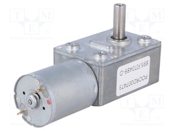 Motor: DC; with worm gear; 6÷15VDC; 1A; Shaft: D spring; 32rpm; 9mm