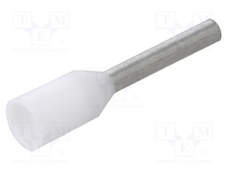 Bootlace ferrule; insulated; copper; 0.5mm2; 8mm; tinned; crimped