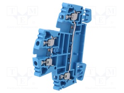 Splice terminal: rail; 2.5mm2; ways: 2; terminals: 4; blue; wemid