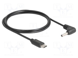 Cable; USB C plug,DC 3,5/1,35 plug; angled,straight; black; 1.5m