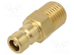 Connector; connector pipe,with valve; 10bar; Seal: FPM; L: 29mm