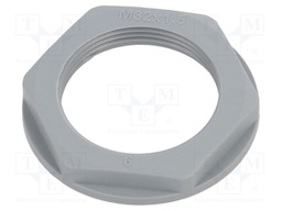 Nut; M32; polyamide; 41mm; grey; Thread: metric; Pitch: 1.5; Entrelec