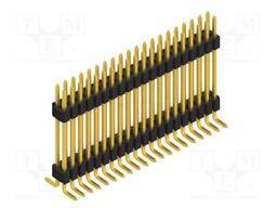 Connector: pin strips; pin header; male; PIN: 40; 1.27mm; SMT; 2x20