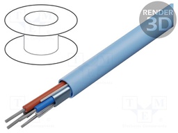 Wire; 1x2x22AWG,2x18AWG; shielded,Al-PET foil; PVC; light blue