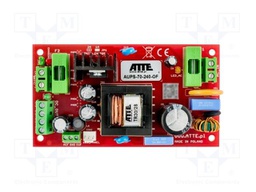 Power supply; IP20; 190÷260VAC; CCTV; PCB; AUPS; 24VDC; -25÷50°C