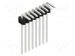 Connector: pin strips; pin header; male; PIN: 8; 1.27mm; THT; 1x8