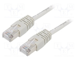 Patch cord; F/UTP; 5e; stranded; CCA; PVC; grey; Len: 0.5m; 26AWG