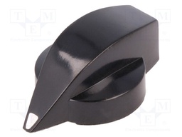 Knob; with pointer; thermoplastic; Shaft d: 6mm; Ø20.3x12.8mm