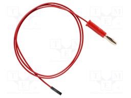 Test lead; 1kVDC; 3A; 4mm banana plug- 0.64mm socket; Len: 0.91m