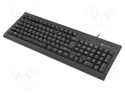 Keyboard; black; USB A; ES layout,wired; Len: 1.5m; No.of butt: 105