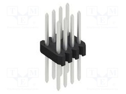 Connector: pin strips; pin header; male; PIN: 8; 1.27mm; THT; 2x4