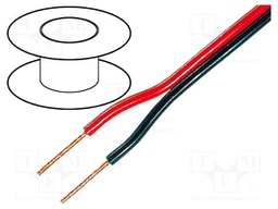 Wire: loudspeaker cable; 2x2mm2; stranded; OFC; black-red; PVC