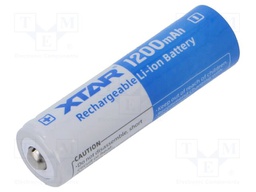 Re-battery: Li-Ion; 14500; 3.6V; 1200mAh; Ø14.3x50.5mm; 2.8A