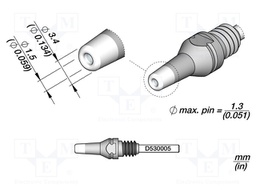 Tip: for desoldering irons; 3.4x1.5mm; JBC-DT530-A