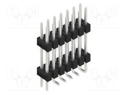 Connector: pin strips; pin header; male; PIN: 14; 2.54mm; SMT; 2x7