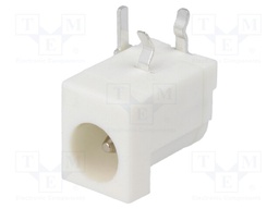 Socket; DC supply; male; 5,5/2,1-2,5mm; 5.5mm; 2.1mm; THT; 5A; 12VDC