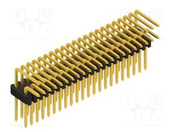Connector: pin strips; pin header; male; PIN: 44; 1.27mm; THT; 2x22