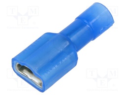 FEMALE DISCONNECT, 6.35MM, 14AWG, BLU