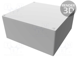 Enclosure: multipurpose; 1590; X: 125mm; Y: 125mm; Z: 53mm; aluminium