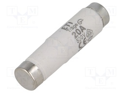 Fuse: fuse; gG; 20A; 500VAC; 500VDC; ceramic; DI; D