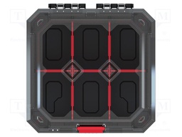 Container: collective; with partitions; black; 280x280x110mm