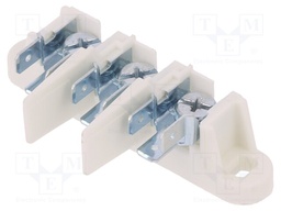 Connector: terminal block; 6.3mm connectors  x3,screw terminal