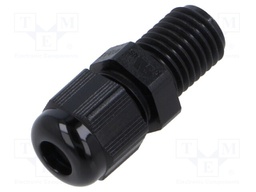Cable gland; without nut,with long thread; M12; 1.5; IP68; black