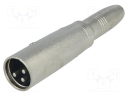 Adapter; Jack 6.35mm socket,XLR male; stereo; PIN: 3