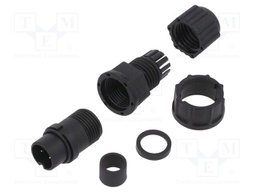 Plug; Connector: circular; size B; male; PIN: 2; 5A; IP67; 4.5÷6.5mm