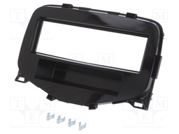 Radio mounting frame; Citroën,Peugeot,Toyota; 1 DIN; black