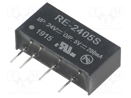 Converter: DC/DC; 1W; Uin: 21.6÷26.4V; Uout: 5VDC; Iout: 200mA; SIP7