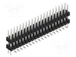 Connector: pin strips; pin header; male; PIN: 40; 2.54mm; SMT; 2x20