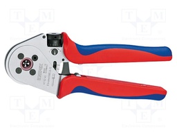 Tool: for crimping; contacts for round plug connectors