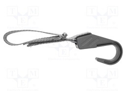 Handle for enclosure; grey; 1pcs; Mat: fabric,plastic