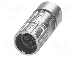 Connector: M17; plug; M17 PRO; PIN: 4(3+1); 630V; 20A; IP67; 3+PE