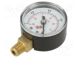 Manometer; Working pressure: -1bar; 40mm; Enclos.mat: plastic