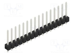 Connector: pin strips; pin header; male; PIN: 16; 2.54mm; THT; 1x16