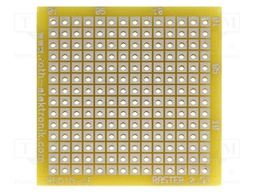 Board: universal; single sided,prototyping; W: 40mm; L: 40.5mm