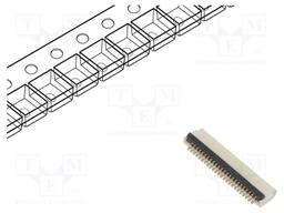 Connector: FFC (FPC); horizontal; PIN: 24; ZIF; SMT; 30V; 0.4A; H: 1mm