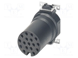 Connector: M12; contact insert; PIN: 17; 30V; straight; SMT; A code