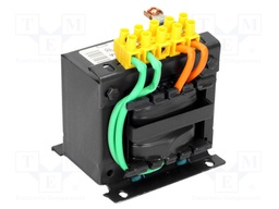Transformer: mains; 100VA; 400VAC; 24V; Leads: terminal block; IP00