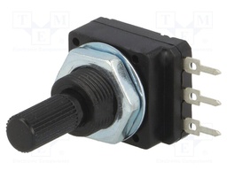 Potentiometer: shaft; single turn; 22kΩ; 60mW; PCB; 6mm; plastic