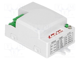 Microwave motion detector; wall mount,plaster embedded; 230VAC