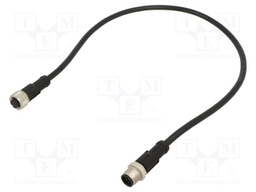 Cable: for sensors/automation; PIN: 8; M12-M12; 0.5m; plug; plug
