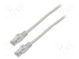 Patch cord; U/UTP; 6; stranded; CCA; PVC; grey; 1.5m; 26AWG; Cores: 8
