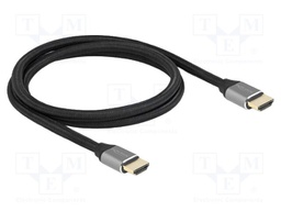 Cable; HDMI plug,both sides; textile; HDMI 2.1,Ultra High Speed