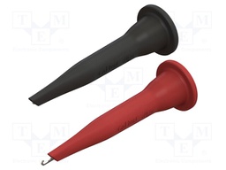 Clip-on probe; hook type; 3A; black,red; 8kV; 2pcs.