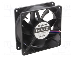 Fan: DC; axial; 48VDC; 92x92x32mm; 72m3/h; 25dBA; ball bearing